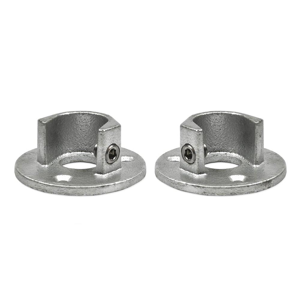 Buiskoppeling Ronde voetplaat met inleg 26,9 mm